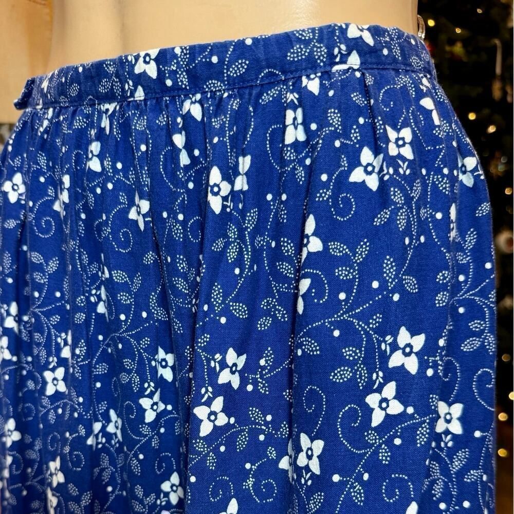 Vintage Cottagecore Prairie Midi Skirt Blue
Floral Eyelet Lace Trim Boho Medium - Picture 6 of 10